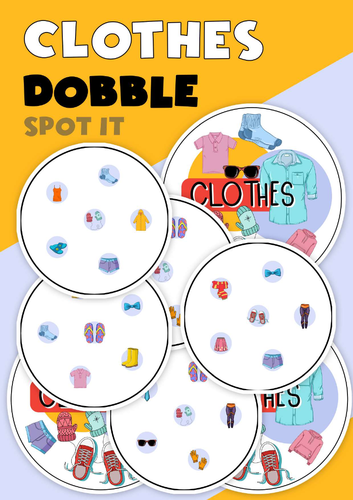 Clothes DOBBLE GAME (SPOT IT)