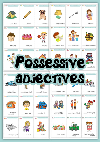 Possessive Adjectives writing exercises