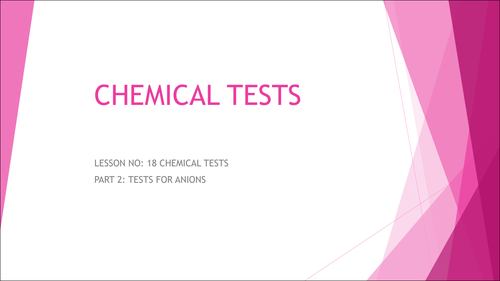 Test for anions