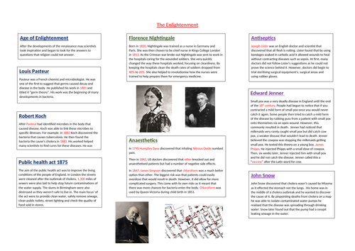 the Enlightenment- Medicine through time