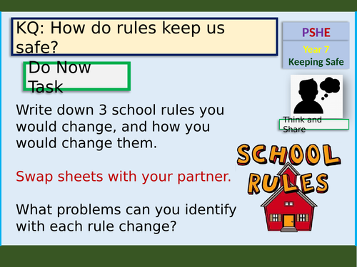 How rules keep us safe PSHE lesson | Teaching Resources