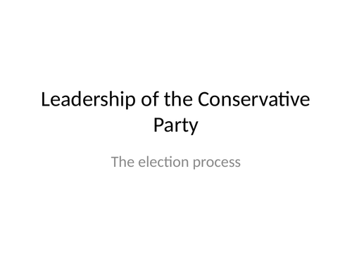 Electing a conservative leader