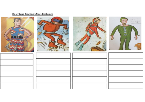 Traction Man Worksheets and teaching Sequence