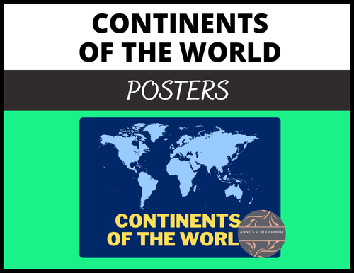 Continents of the World - Posters cum Learning Mats