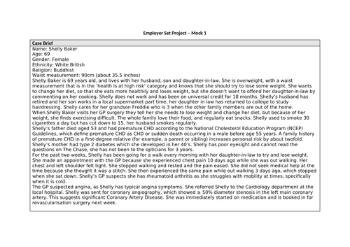 Employer Set Project Health T Level guidance, timetable and example mock