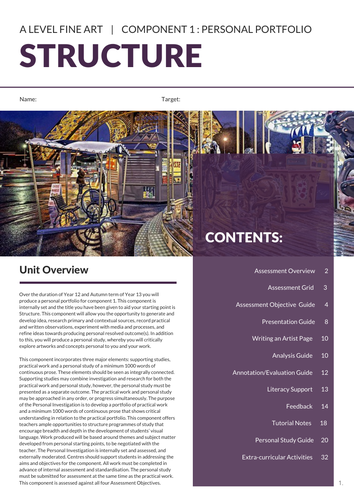 A Level Art personal portfolio handbook