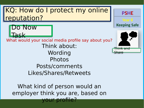 Protecting Online Reputation PSHE