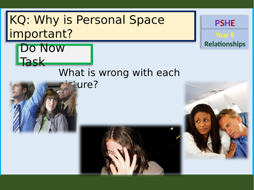 Personal Space PSHE lesson