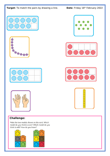 Finding Pairs- Matching numeral to quantity