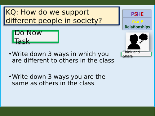 Is UK society Fair? PSHE lesson