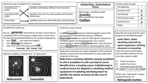 Activate 3 - P2 - Turning Points in Physics -  Revision