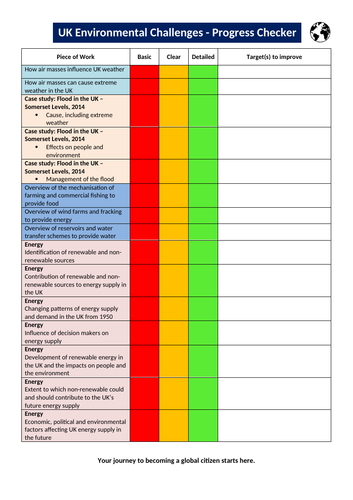 OCRGeogA: UK Environ. Challenges workb'k