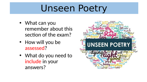 Introduction to Unseen Poetry