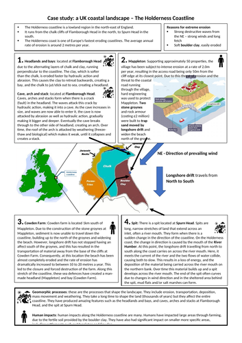 Holderness coastline case study