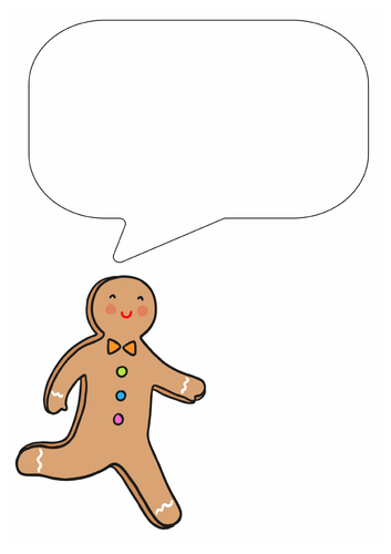 Gingerbread Man Speech Bubbles