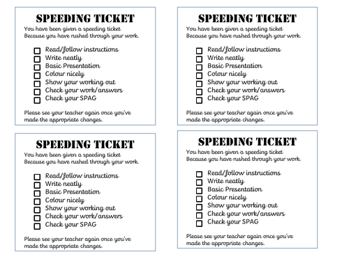 Speeding Ticket