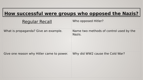 Nazi defeat of opposition