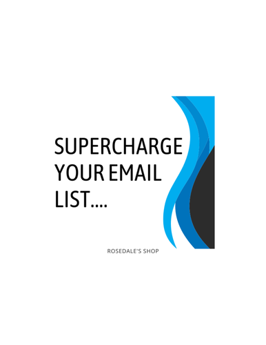 Supercharge your Email List | WORKSHEET