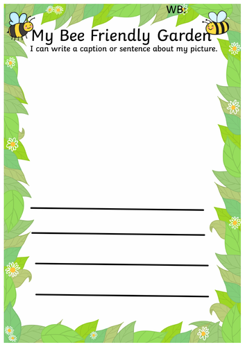 Bee friendly garden - worksheet