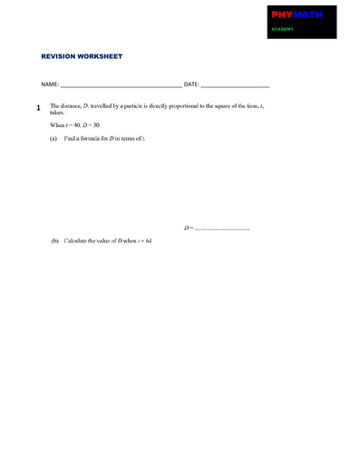 IGCSE MATHEMATICS REVISION WORKSHEETS Teaching Resources