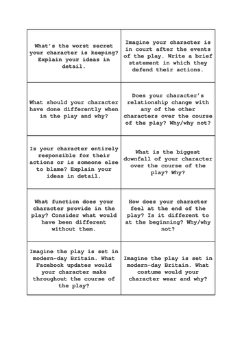 Blood Brothers GCSE Revision Board Game | Teaching Resources