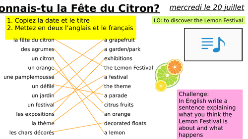 Culture - La Fête du Citron