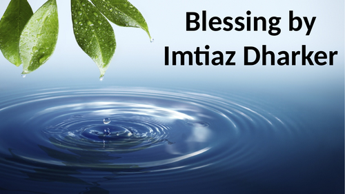 Analysis of Blessing by Imtiaz Dharker