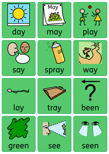 RWI Set 2 Green Words With Pictures