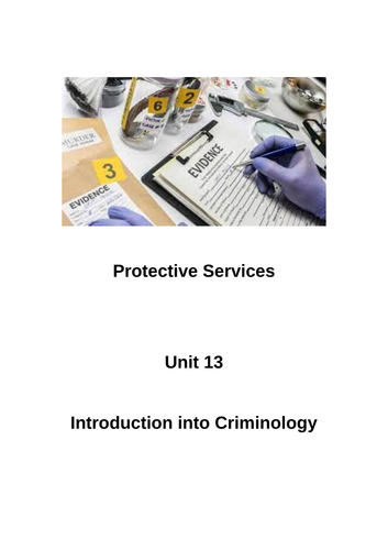 BTEC Protective Services Unit 13 WHOLE UNIT