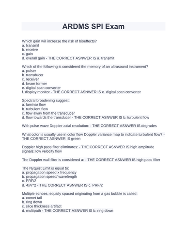 Ardms Spi Test | Examination Development, Scoring & Security – ELBUH