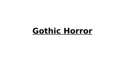 Gothic Horror