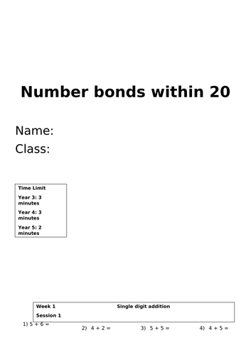 7 week number bonds within 20 daily booster