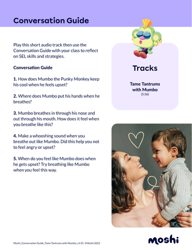 SEL - Tame Tantrums with Mumbo - Activity