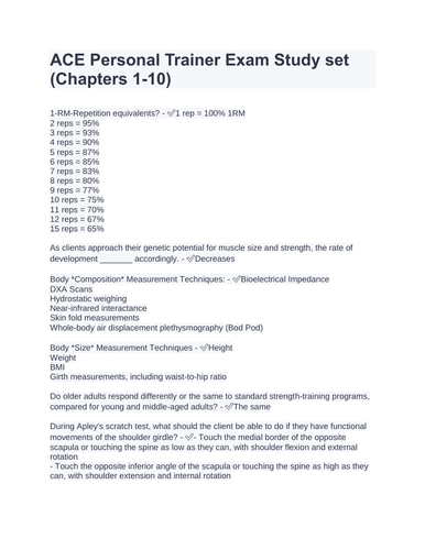 Ace Personal Trainer Exam | What Is a Passing Score for ACE Personal ...
