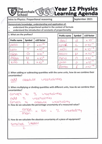 OCR Physics A Introduction: Proportional Reasoning