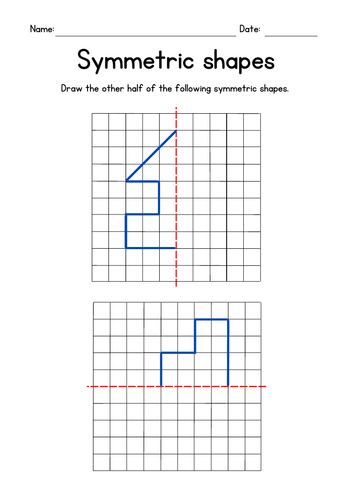 Reflective symmetry of 2D shapes (practice)