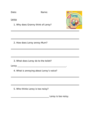 Leroy (ORT Level 5 Songbirds) Comprehension