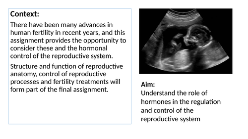 BTEC Applied Science: Unit 9 assignment C - Reproduction