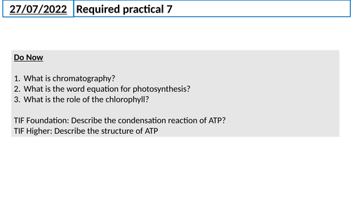 Required practical write up guide