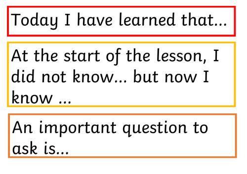 Plenary sentence strips