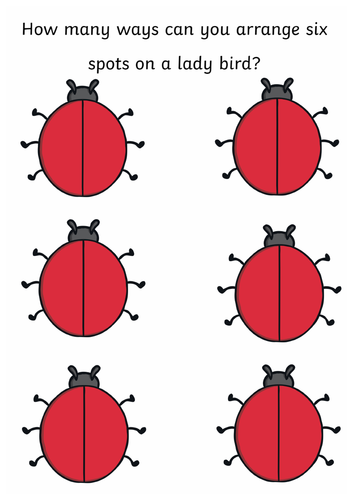 Ladybird template for arranging 6