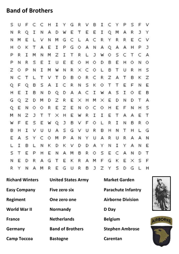 Band of Brothers Word Search