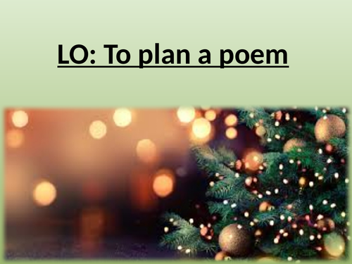 Christmas Poem Activity