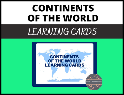 Continents of the World: Learning Cards for Matching