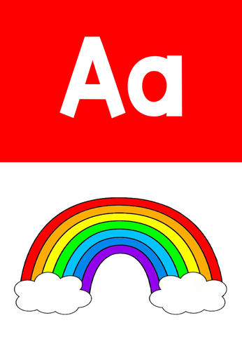 Rainbow Themed Alphabet Posters