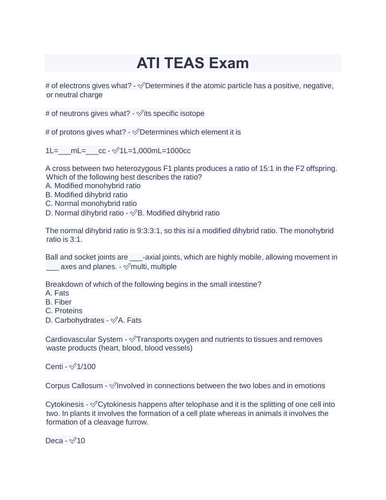Ati Teas New Version _ What is the ATI TEAS Exam and other FAQs – YVDL