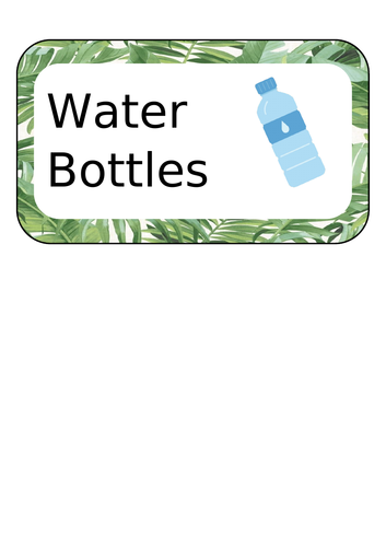 water bottle botanical display
