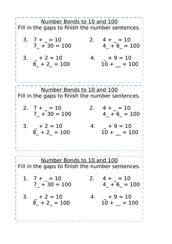 number-bonds-to-10-and-100-teaching-resources