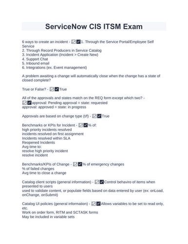 CIS-ITSM Reliable Exam Braindumps