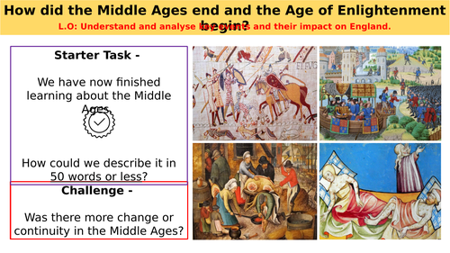 Middle Ages to Enlightenment Lesson